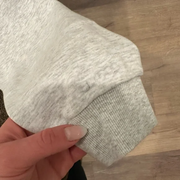 NWT SKIMS Light Gray Cotton Fleece Classic Zip Up Hoodie - Picture 6 of 6